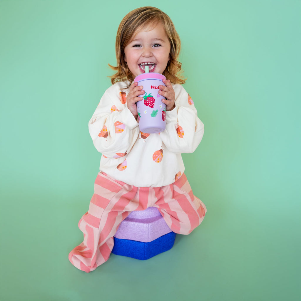 Thirsty Kids Flexstraw Stainless Steel Cup | Strawberries